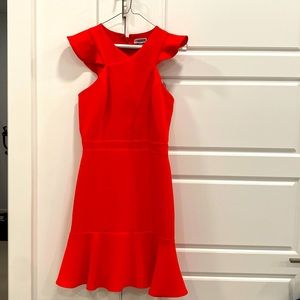 Chelsea 28 for Anthropologie ruffle dress, red, size small